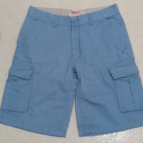 100% Cotton Kian D cargo shorts size 30 light blue - Picture 1 of 3